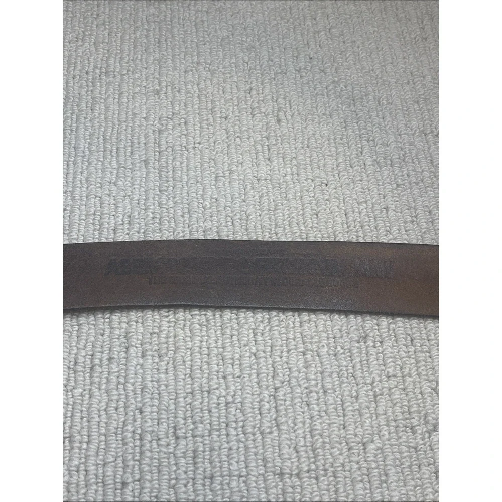 Vintage ABERCROMBIE & FITCH Belt Men 38 Brown Genuine Leather 28070 Made in USA